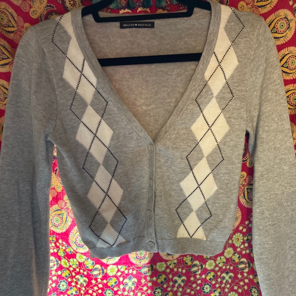 Brandy Melville argyle sweater